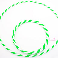Perfect Hula hoop Play decorated diam 20mm/100cm WHITE plastic with ribbon