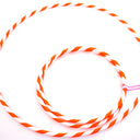 Perfect Hula hoop Play decorated diam 16mm/85cm WHITE plastic with ribbon