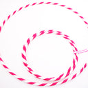 Perfect Hula hoop Play décoré diam 20mm/100cm plastique BLANC avec ruban-Rose
