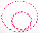 Perfect Hula hoop Play décoré diam 20mm/100cm plastique BLANC avec ruban-Rose