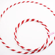 Perfect Hula hoop Play decorated diam 16mm/85cm WHITE plastic with ribbon