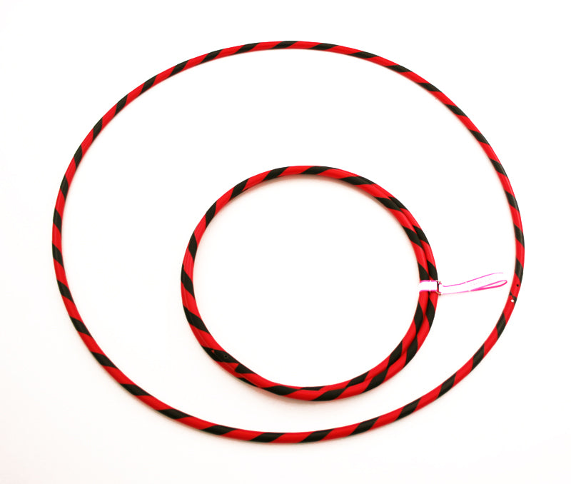 Perfect Hula hoop Play décoré diam 16mm/85cm plastique ROUGE avec ruban