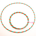 Perfect Hula hoop Play décoré diam 16mm/85cm plastique Turquoise avec ruban