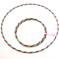 Perfect Hula hoop Play decorated diam 20mm/100cm plastic Turquoise with ribbon