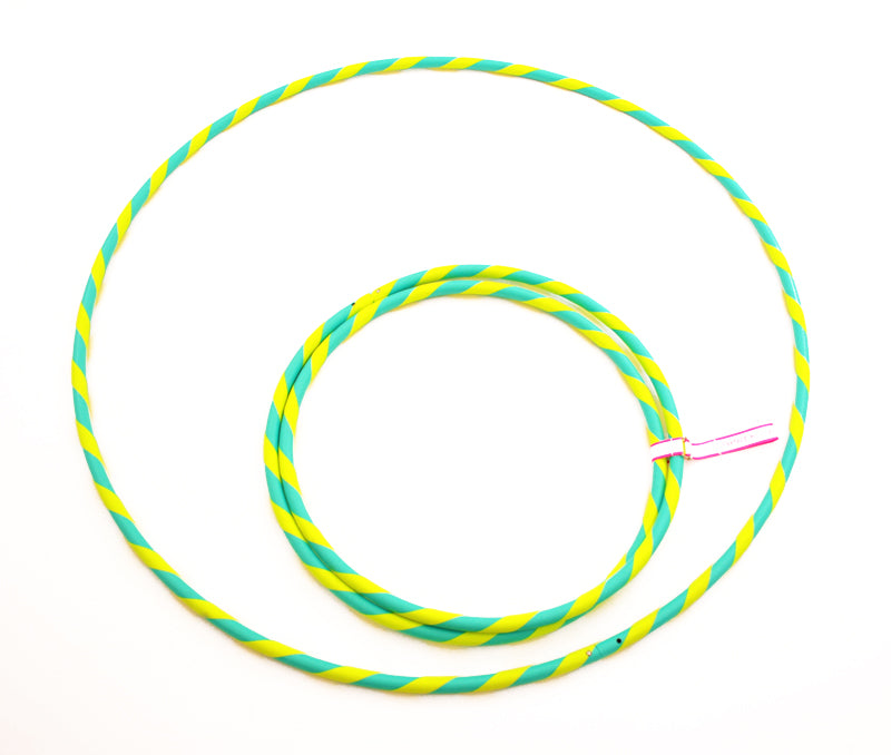 Perfect Hula hoop Play decorated diam 16mm/85cm Turquoise plastic with ribbon