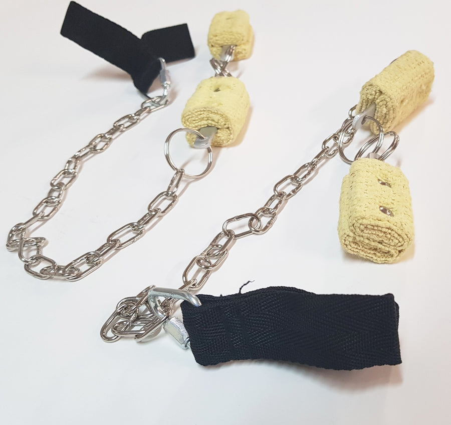 Pair of double light fire bolas with black handles