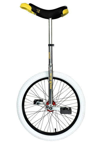 Monocycle Profi Chrome 20 pouces 50cm pneu blanc (1201)