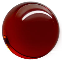 Balle de contact Acrylique Rouge Transparent 70mm 175g et étui de protection