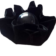 Balle de contact Acrylique Transparente 70mm 175g avec Housse de protection en velour