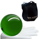 Balle de contact Acrylique Vert Transparent 90mm 520g et étui de protection