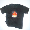 T-shirt - Led - Son activé - Flammes