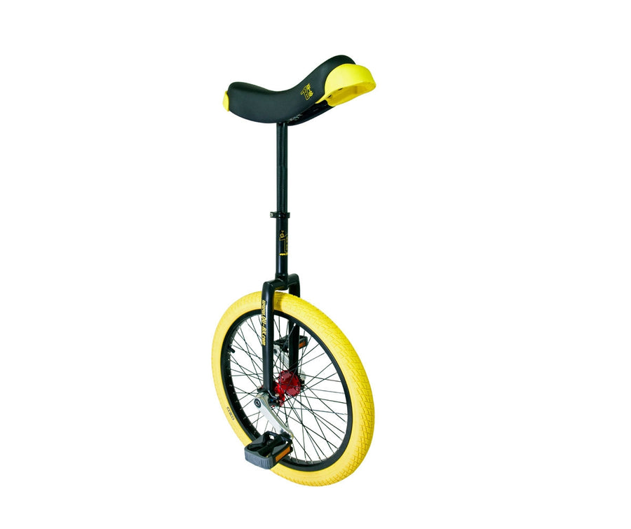 Unicycle profi qu-ax 50cm 20 inches Black - yellow tire (1200)